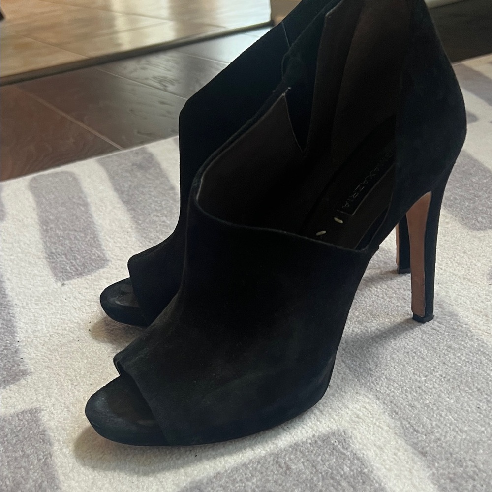 BCBGMaxAzria Black Peep-Toe Heels